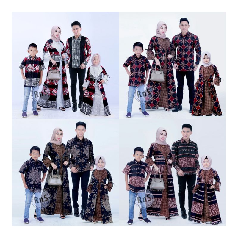 COUPLE KELUARGA JAZZY ,GAMIS BATIK LONCENG