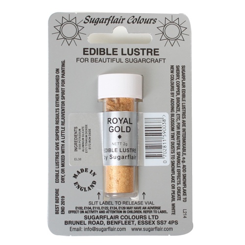 

Sugarflair Edible Lustre Dust - Royal Gold