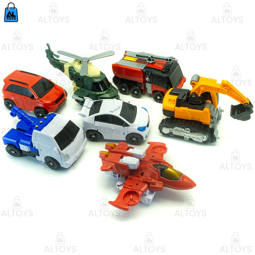 MAINAN MOBIL ROBOT TOBOOT TRANSFORMER 2IN1 / ROBOT HELICOPTER / ROBOT PESAWAT / PMK / ROBOT MOBIL POLISI / ROBOT FIRE RESCUE KEMASAN BOX