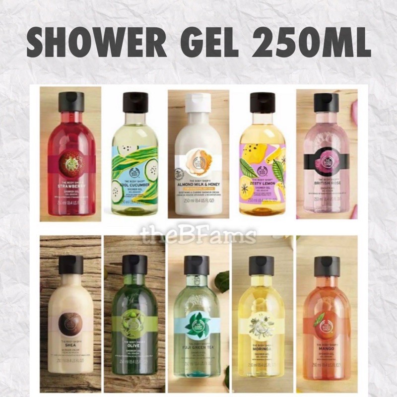 Original Shower Gel 250 ml (Sabun Mandi) Body Shop Sale Diskon Murah