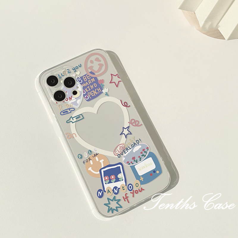 IPhone 13 12 11 Pro Max SE2020 X XR Xs Max 7 8 6 6s Plus Soft Case Desain Graffiti Hati Untuk