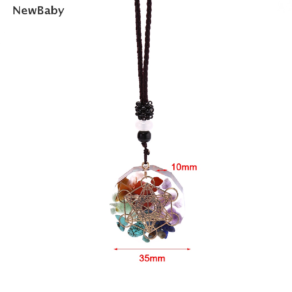 Newbaby Orgonite Kalung Tali Dengan Liontin Batu Chakra Penyembuh Energi Untuk Meditasi Bayi Handmade