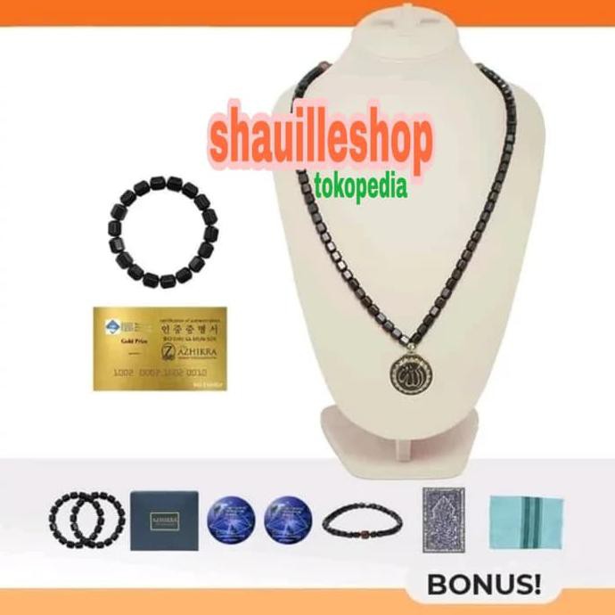 Kalung Gelang Kesehatan AZHIKRA Ori - Tasbih Azikra Black Jade Azzikra