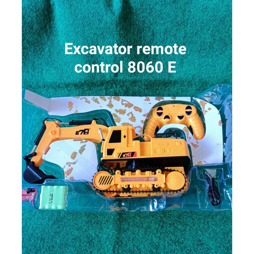 MAINAN ANAK EXCAVATOR REMOTE CONTROL 8060E KUNING