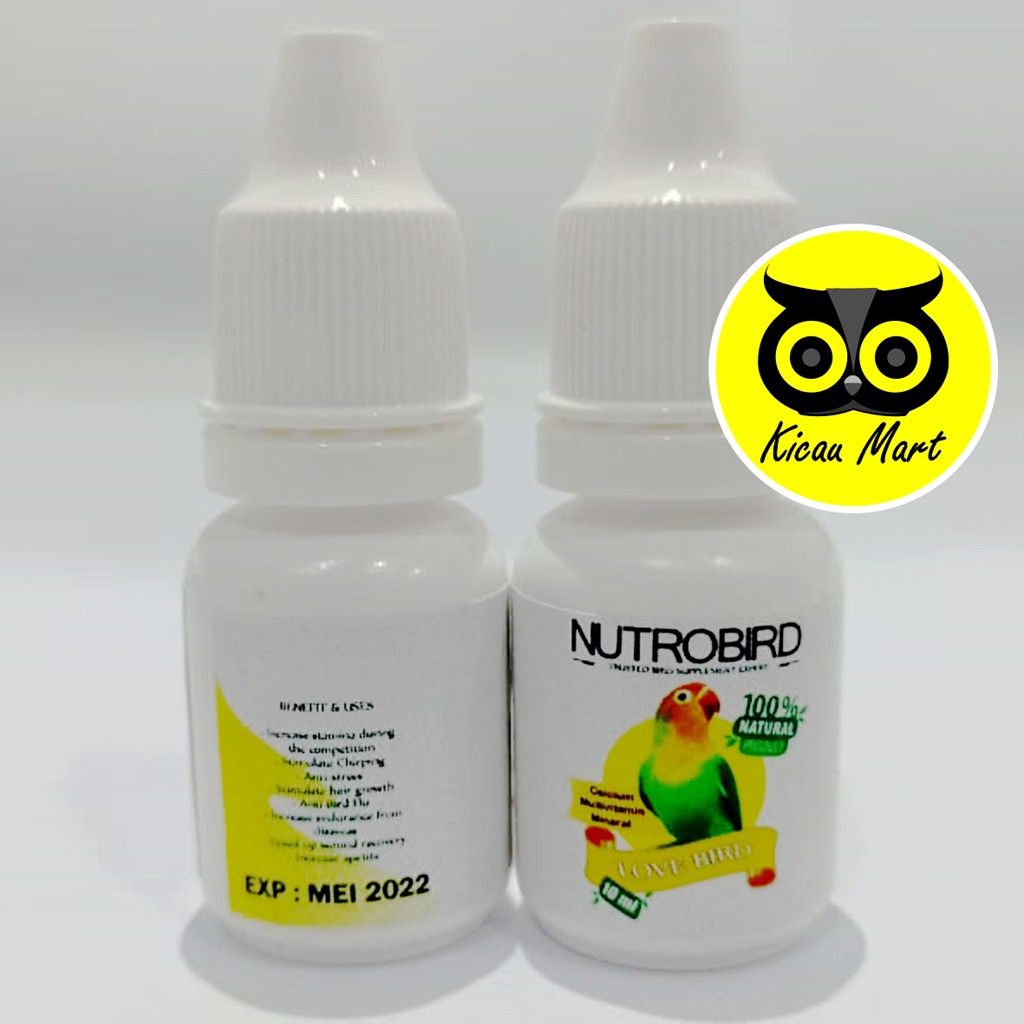 NUTROBIRD LOVEBIRD VITAMIN OBAT PENGGACOR BURUNG LOVEBIRD NGEKEK KONSLET MONCER GO LOVE BIRD LB NOLB