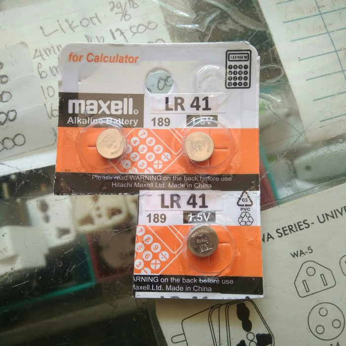 Baterai Kancing battery Micro Alkaline Cell LR41 LR 41 AG3 Maxell