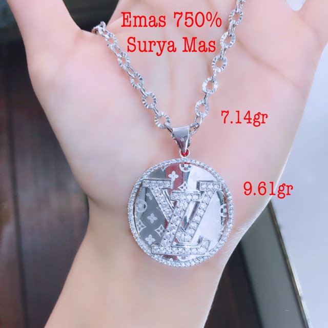 Kalung dan liontin emas 750%