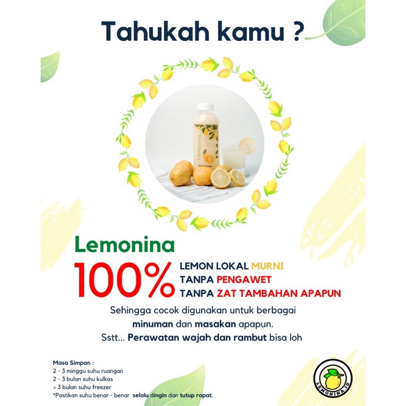 

Ay00! Lemonina 500ml Sari Lemon Murni Untuk Diet Dan Daya Tahan Tubuh F