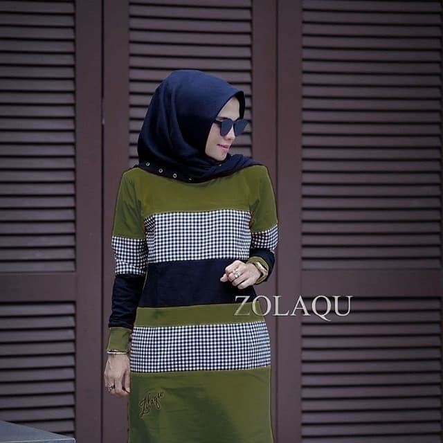 Baju tunik terbaru Zolaqu Tunik atasan wanita Kaos tunik wanita Motif