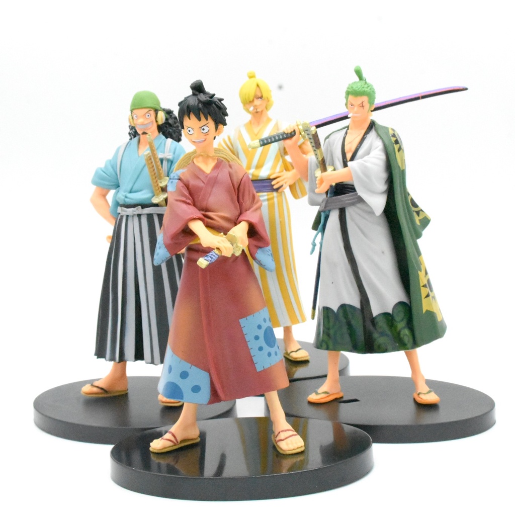 Dxf Mainan Action Figure One Piece Wano Country Wafuku LUffy Kimono Nami Zoro Bahan Pvc Ukuran 18cm 11 Gaya