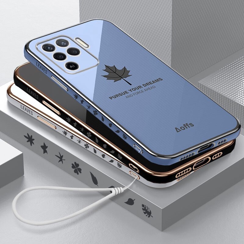 Promo Case Oppo reno 11F 5G  Reno 5F Softcase Silikon Elektro Plating Mewah Dengan Tali Gantung