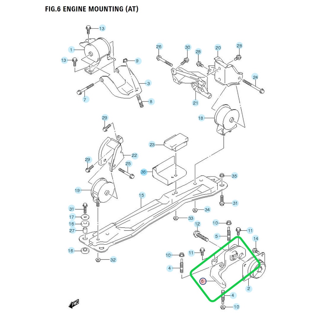 Bracket Engine Mounting Kiri Suzuki SX4 ASLI SGP!