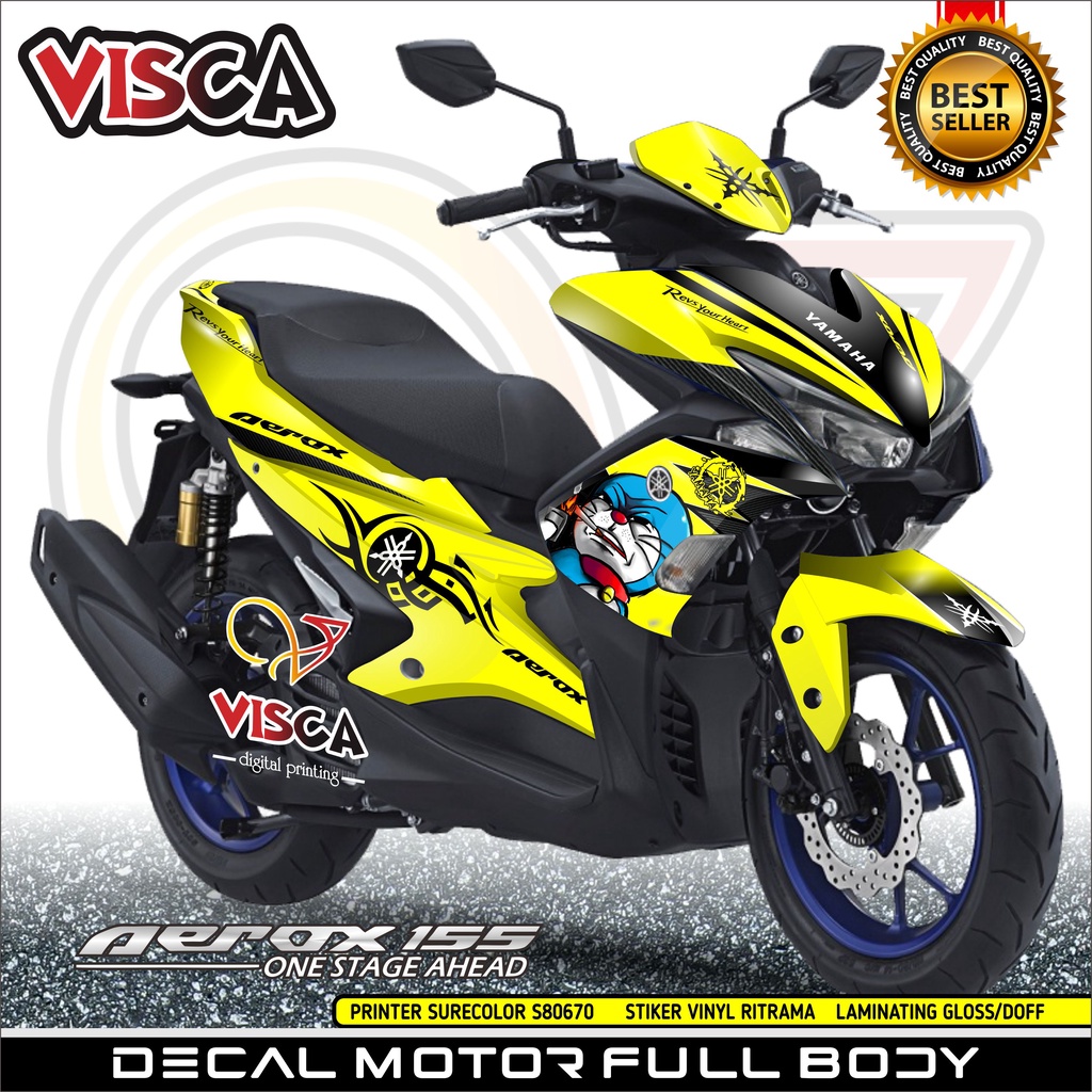 Decal Aerox 155 Full Body Striping Aerox 155 old Stiker Aerox 155 Full Body Doraemon Custom
