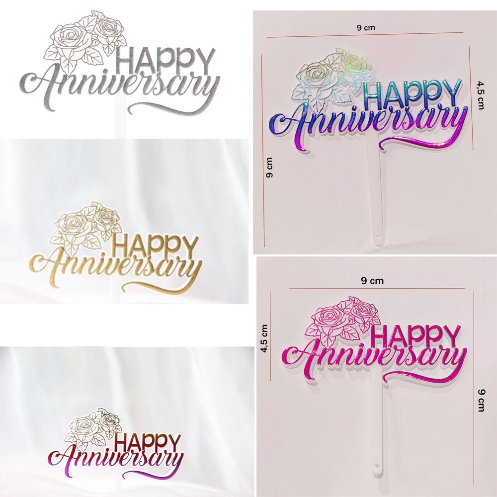 Hiasan Kue Topper Anniversary Topper Ulang Tahun Pernikahan