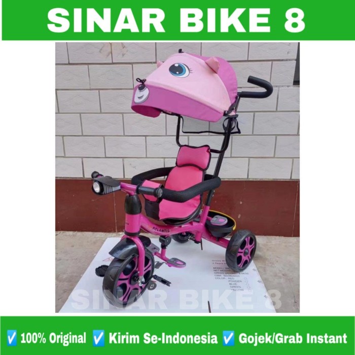 Sepeda Anak Roda Tiga ATLANTIS BEAR Kursi Bisa Putar 360° Tricycle