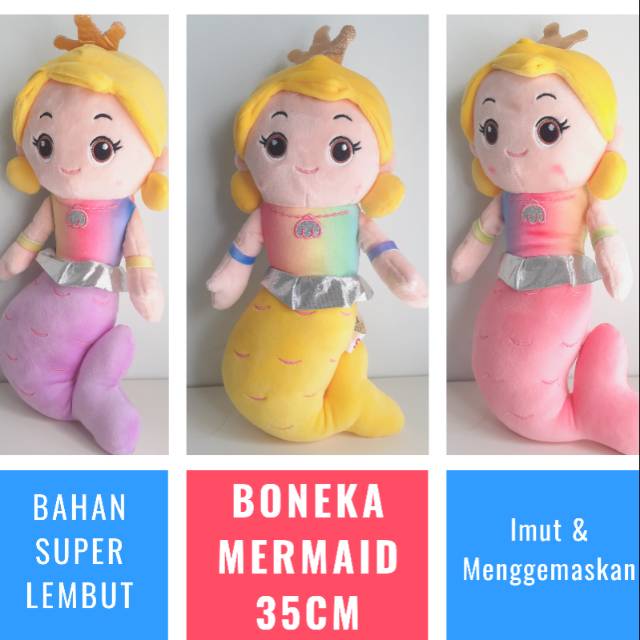 Boneka Putri Duyung Sequin- Mainan Putri Duyung - Boneka  MERMAID  - Boneka plus doll