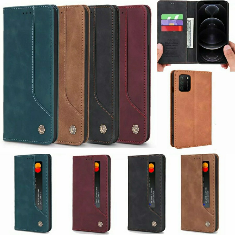 Xiaomi Redmi 9T Flip Wallet Leather Case Cover POLA Sarung Dompet
