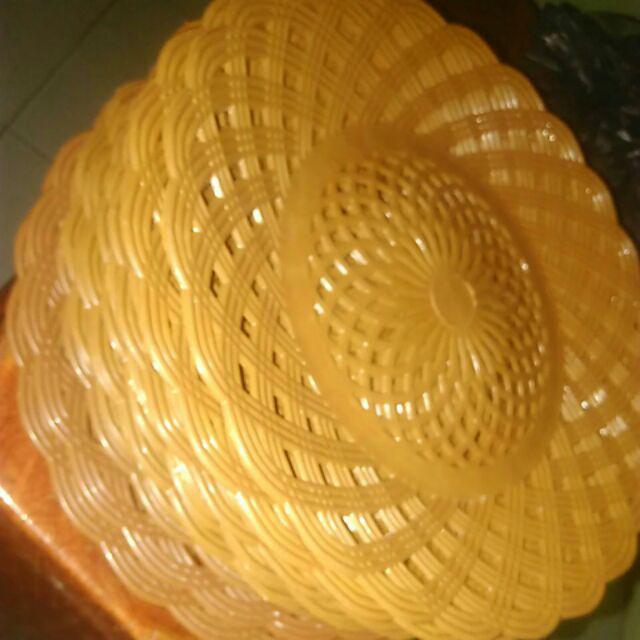 Jual !!! Piring Plastik Anyaman Rotan