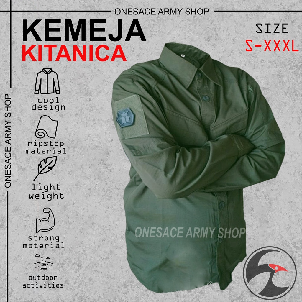 Kemeja Tactical Kitanica Lengan Panjang/Kemeja Lapangan/Kemeja Outdoor/Kemeja Hiking