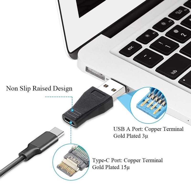 1 Pak Adaptor Otg USB 3.1 Tipe C Female Ke USB 3.0 A Male Untuk Sinkronisasi Data Dan Charging