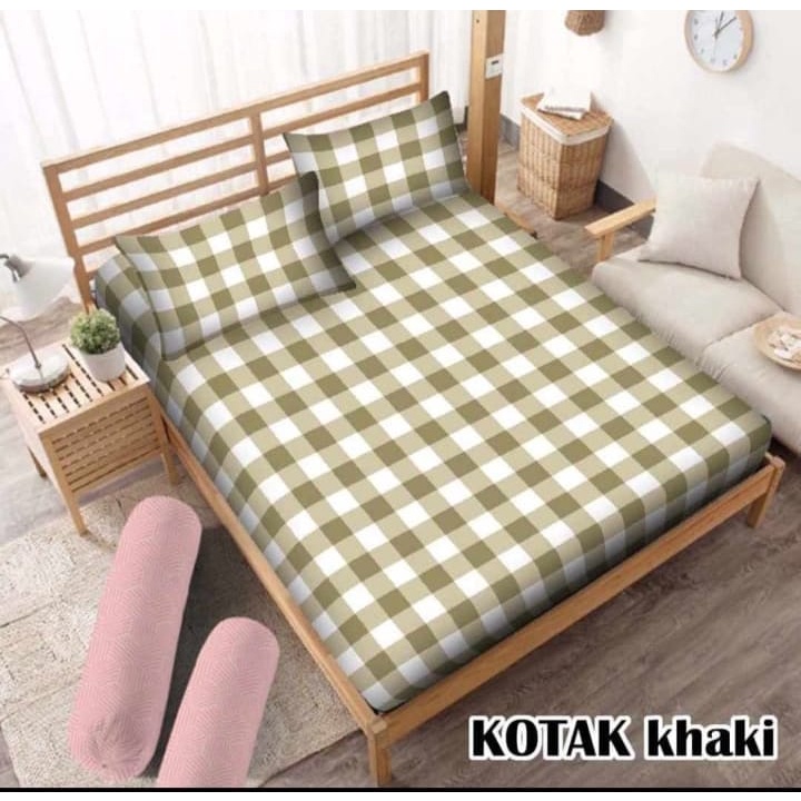 SPREI KOTAK EMILY TERBARU TERLARIS TERBESTSELLER ANTI LUNTUR UKURAN 180X200 BISA BAYAR DI TEMPAT