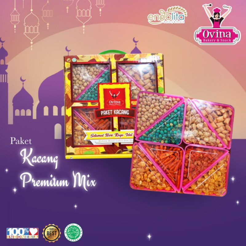 

Kacang Premium Mix Paket Kue Kering Parcel Lebaran