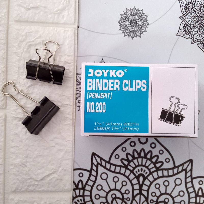 

Binder Clips Joyko no. 200 (Isi 12 pcs)