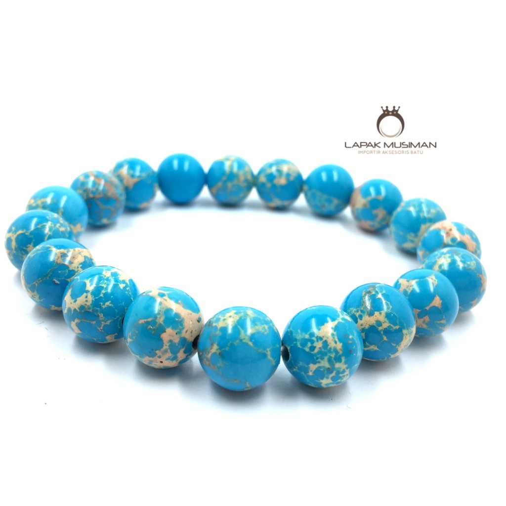 [Bayar di Tempat] GELANG BATU PIRUS TURQUOISE PERSIA ASLI NATURAL