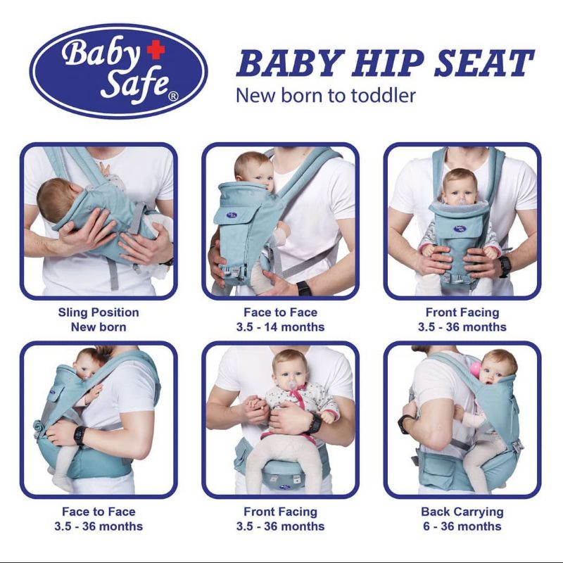 BABYSAFE Hip Seat Carrier Newborn to Toddler BC006 Gendongan Baby Safe