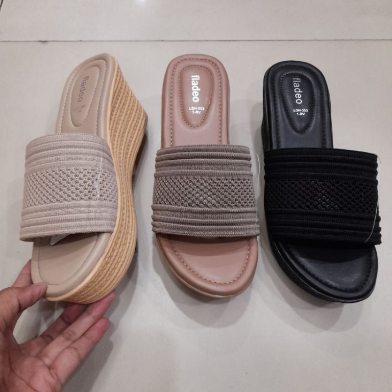 wedges sandal wanita fladeo