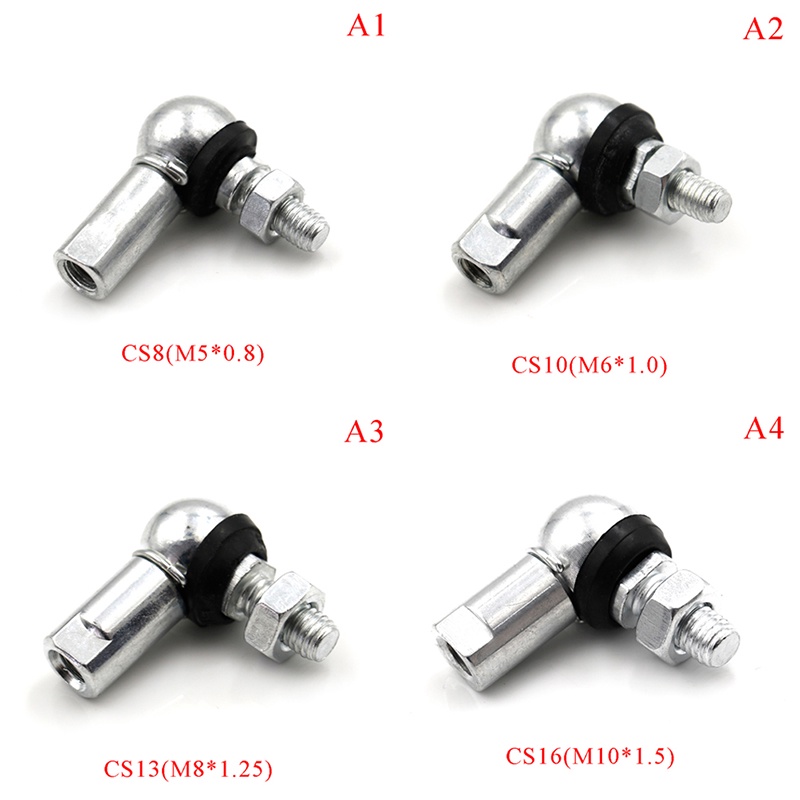 Ball Head Joint Rod End Bearing M5 M6 M8 M10 Sudut Kanan CS8 / CS10 / CS13