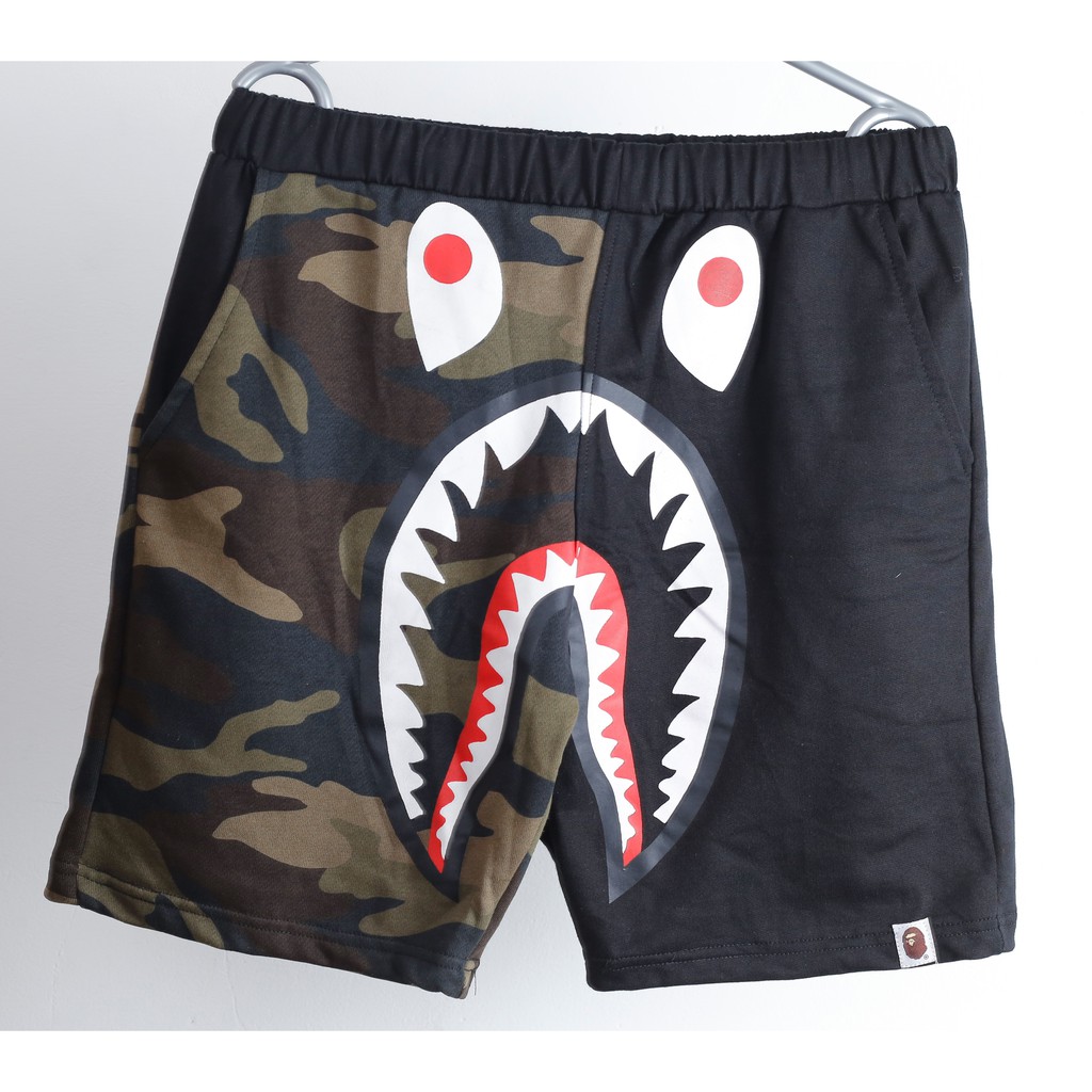 Bape Shark Pants Premium Green Camo x Black / CELANA BAPE PREMIUM / BAPE SHARK / BOXER / CELANA PANT