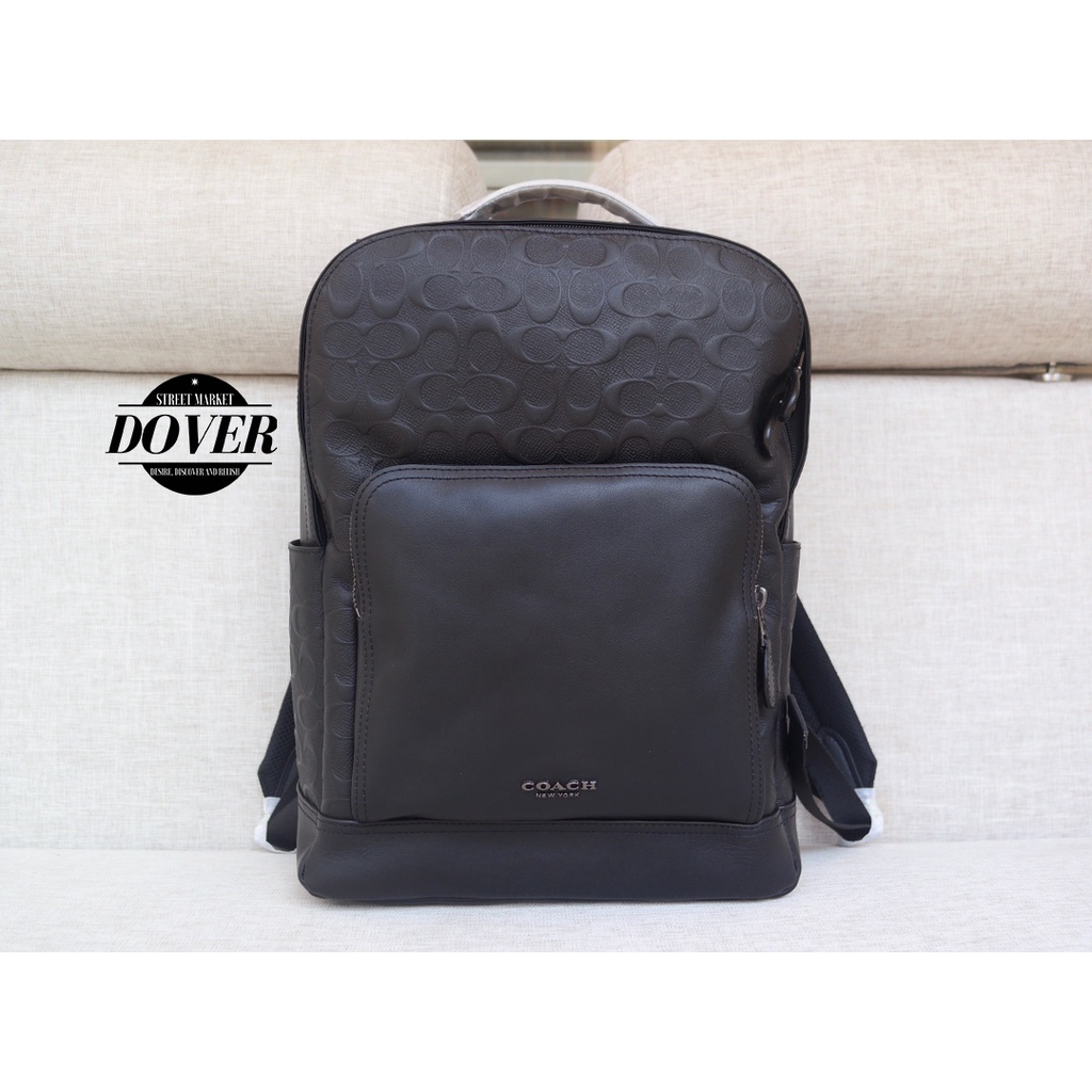 Coach Graham Backpack In Signature Leather Embossed - ORIGINAL 100%