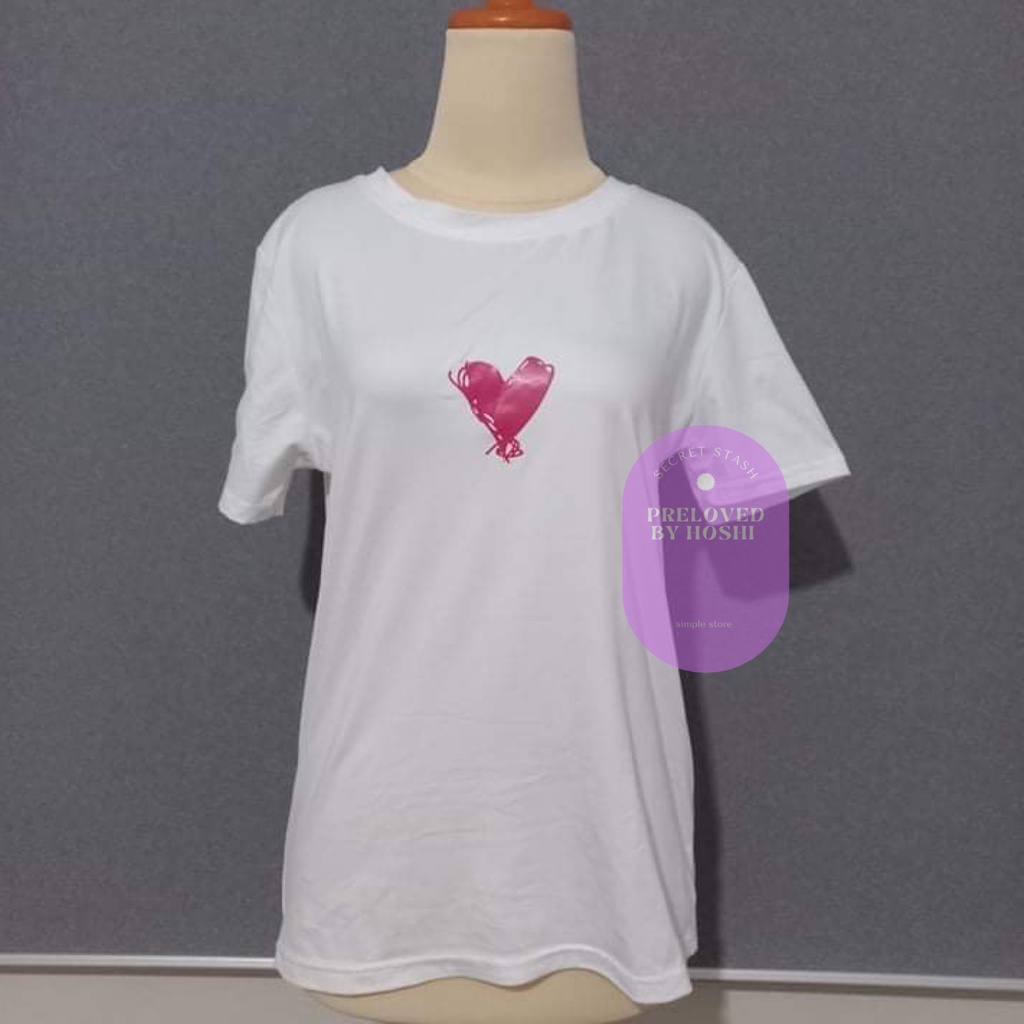 Kaos putih oversized korean style