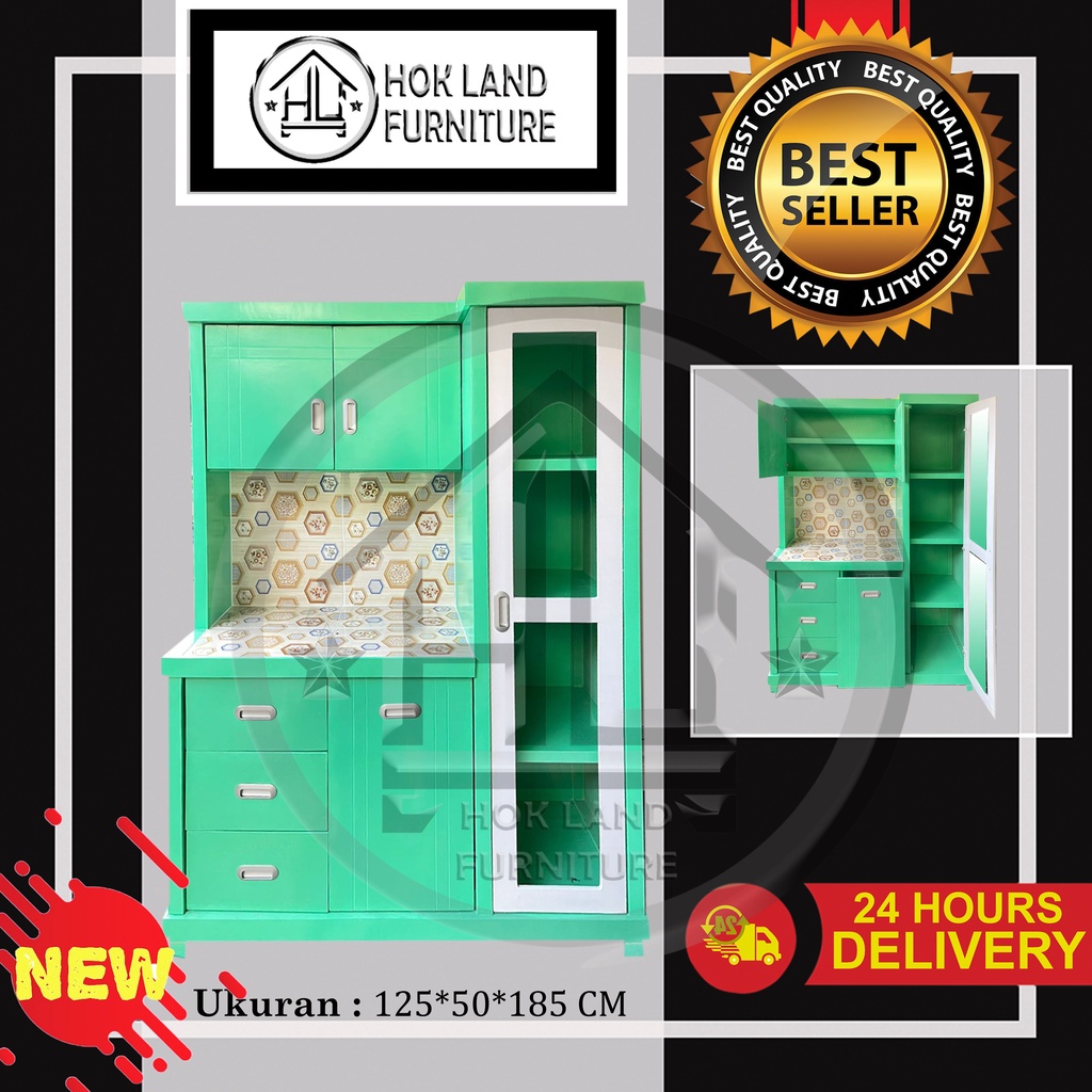 Lemari sayur 3 pintu lemari rak piring dapur minimalis / Lemari Sayur 3 Pintu Kayu Multiplek /LS201