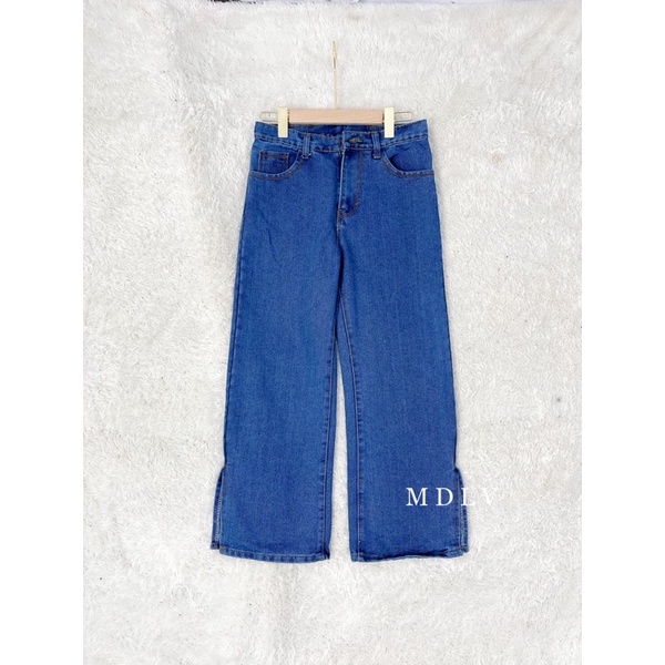 MDLV ~ Celana Jeans Kulot Eonni Celana Jeans Panjang wanita Good Quality Celana Jeans Cewek best Seller Fashion Wanita