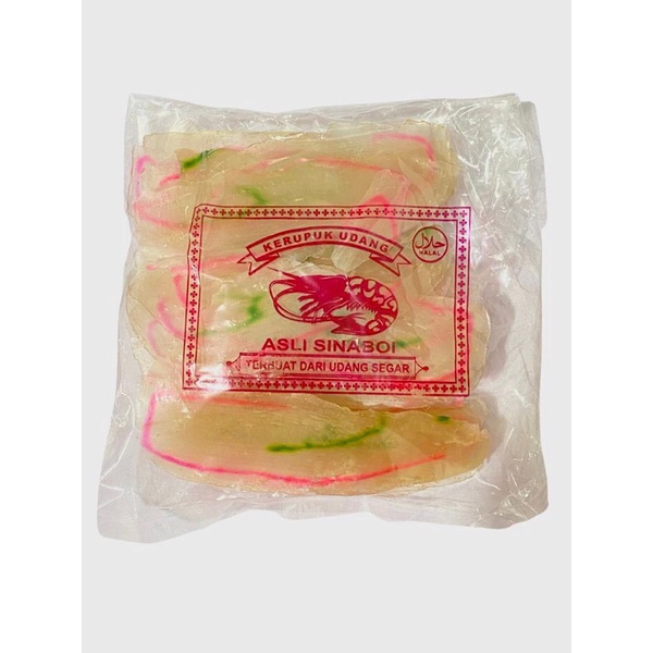 kerupuk udang asli sinaboi 250g