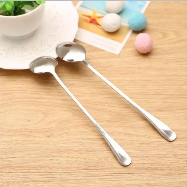 S2054 Sendok TEH KOREA bulat dan lonjong stainless steel tebal peralatan makan perlengkapan dapur-2