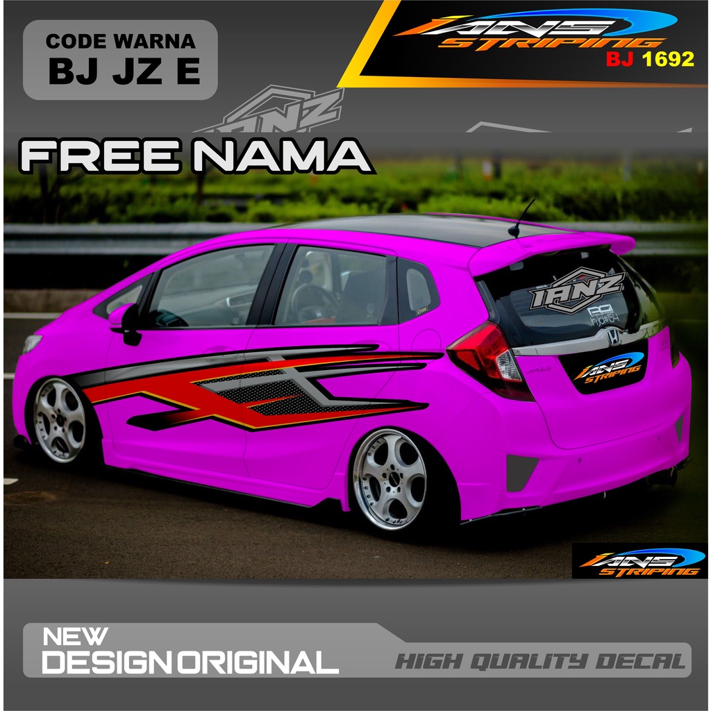 DECAL STIKER MOBIL HONDA BRIO / VARIASI BODY SAMPING MOBIL AYLA / STIKER MOBIL AGYA