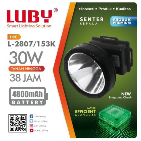 Bayar Di Tempat. .. Senter Kepala Luby 30 Watt L-2807