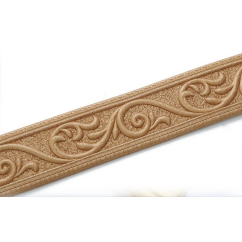 Wallpaper List Foam 3D Sticker-CoklatKecil lebar5cm