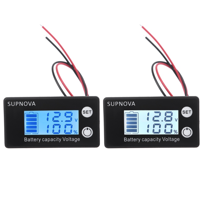 Btsg Lithium Voltmeter Pengukur Tegangan Motor Mobil 12V 24V 48V 60V Indikator