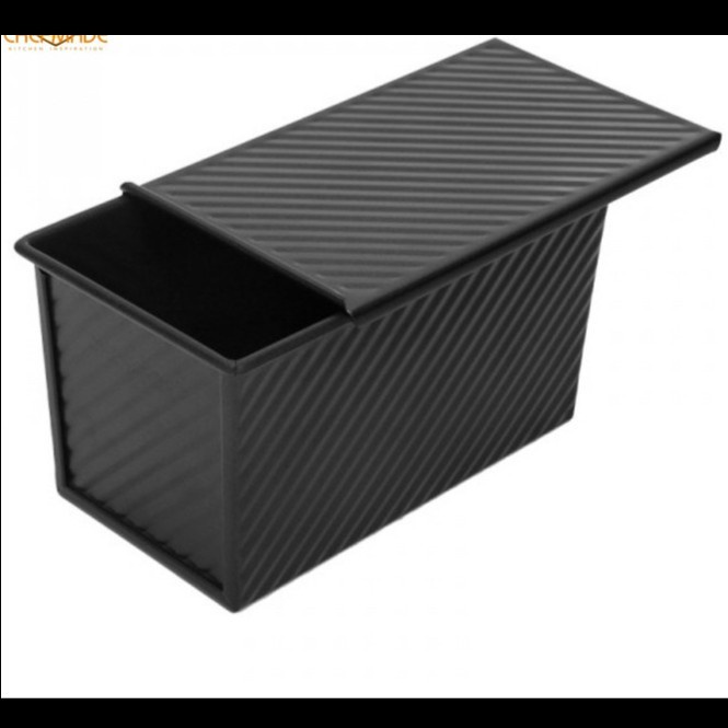 Chefmade WK9287 corrugated Black Toast box / loyang roti tawar salur