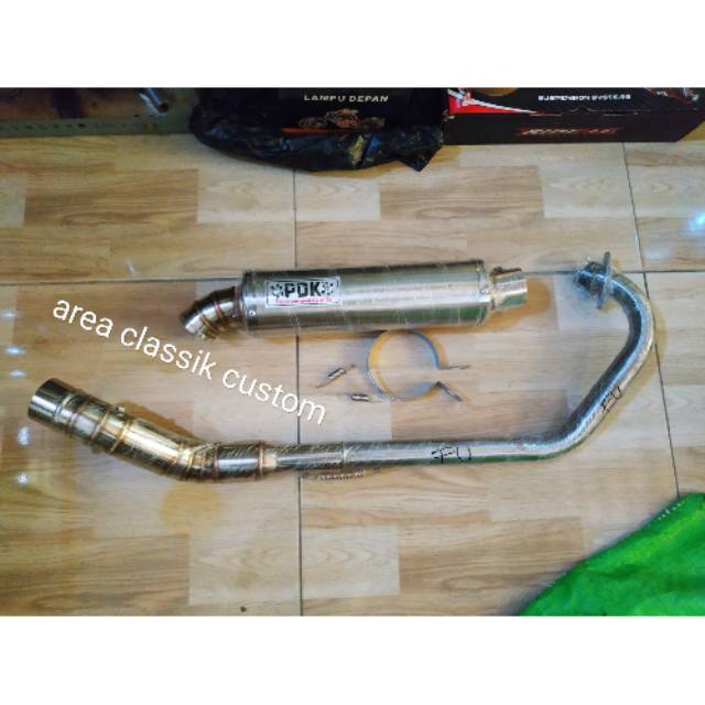 Knalpot racing PDK bulat untuk satria FU