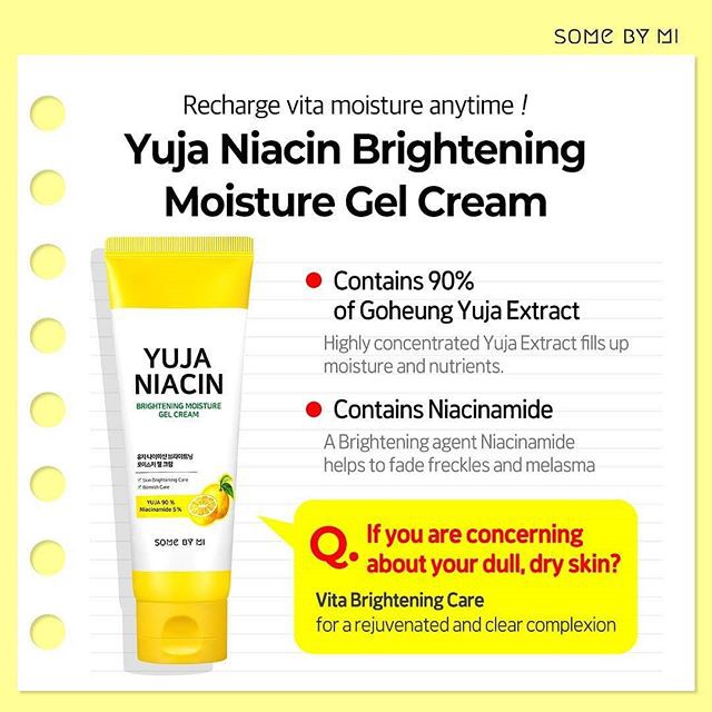 [ SALE ] SOMEBYMI YUJA NIACIN BRIGHTENING MOISTURE GEL CREAM 100 ml 100% ORIGINAL KOREA SOME BY MI