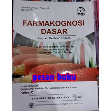 Buku Farmakognosi Dasar Program Keahlian Farmasi SMK Kelas X