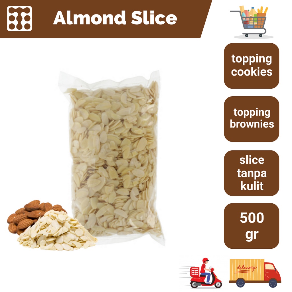 

Almond Slice 500 Gram / Kacang Almond