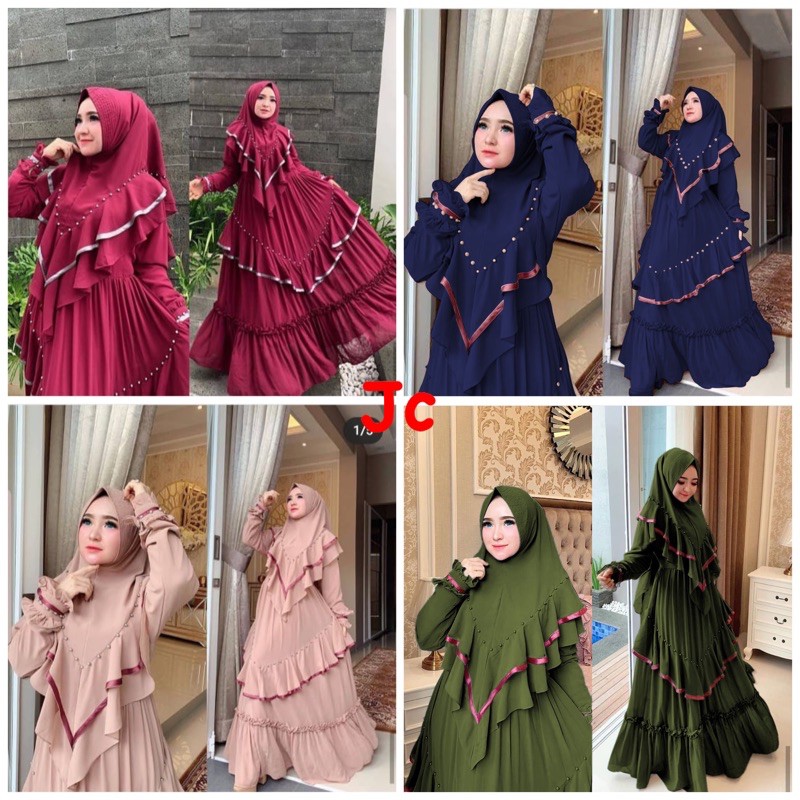 JCZ- Syari duvenci / Gamis Syari wanita Kekinian / Maxi Syari Modern Murah