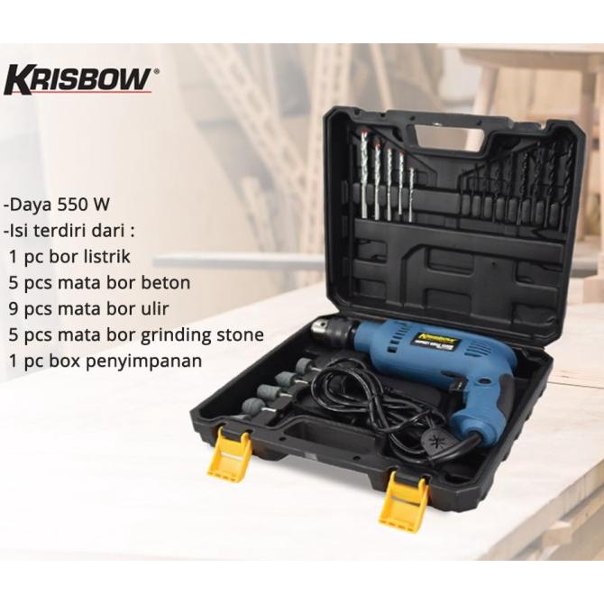 KRISBOW impact drill / set bor listrik 21 pcs