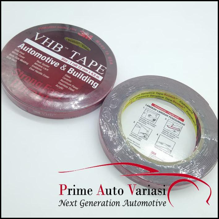 

Double Tape Perekat 3M Vhb 12Mm X 4.5M Merah Original Double Tape